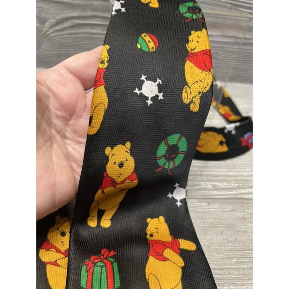 Winnie the Pooh Christmas Neck Tie Disney Men’s Holiday Novelty Polyester - Picture 4 of 7
